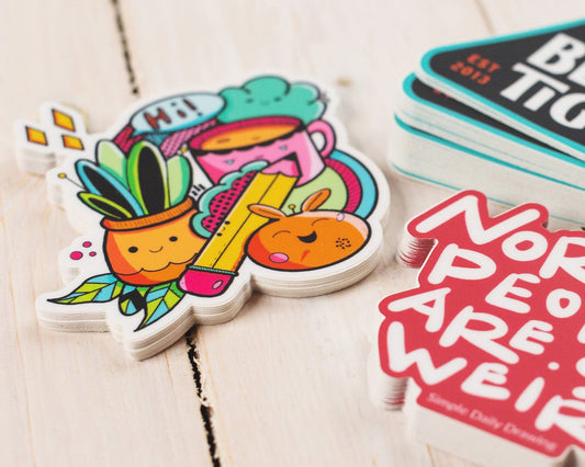 Konturskurna klistermärken