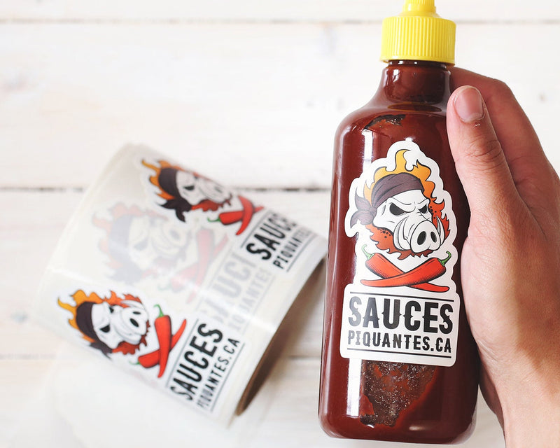 Konturskurna etiketter